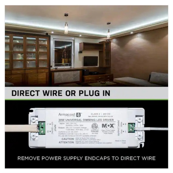 🆕 Commercial Electric 16 ft. LED AC Dimmable White Tape Light Kit - Picture 3 of 16